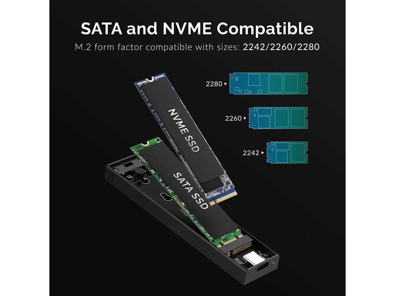 USB 3.2 TYPE-C TOOL-FREE ENCL
