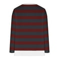 thumbnail image 4 of Fancifize Women's Oversized Sweatshirt Crew Neck Cute Striped Loose Pullover Top Casual Long Sleeve Fake Two-Piece Fall Fashion Y2k Outfits, 4 of 5