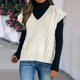 thumbnail image 3 of Gibobby Sueter Para Mujer Invierno Punto Chaleco de punto sin mangas con cuello en V para mujer(Blanco,XG), 3 of 4