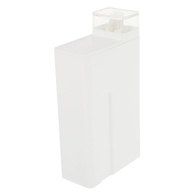 WHAMVOX 1Pcs Plastic Laundry Detergent Container White Silicone Storage Easy to Clean Household Users Kitchen