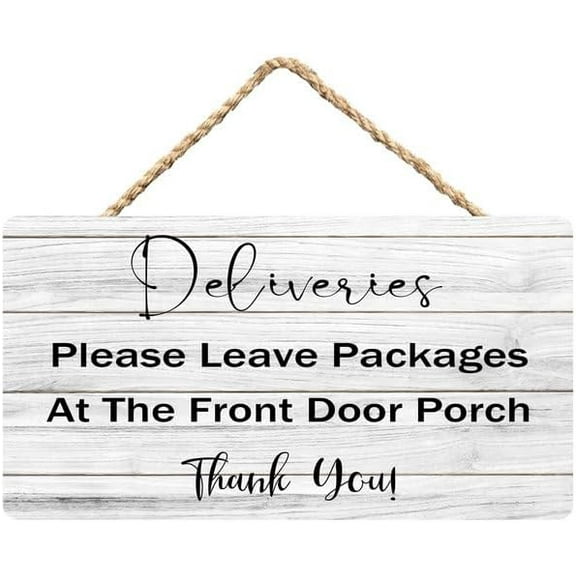 Zomyto Deliveries Please Leave Packages At The Front Door Porch Thank You Wood Decor Sign 12X6 Inch