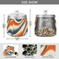 thumbnail image 2 of Yayeee Ashtray with Lid for Cigarette Smokeless Stainless Steel Home Ash Holder, Beige Abstract Wavy, 2 of 7