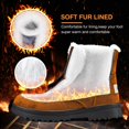 thumbnail image 2 of Winter Snow Boots for Women Comfortable Outdoor Anti-Slip Ankle Boots Suede Warm Fur Lined Booties Lace Up Flat Platform Shoes, 2 of 8