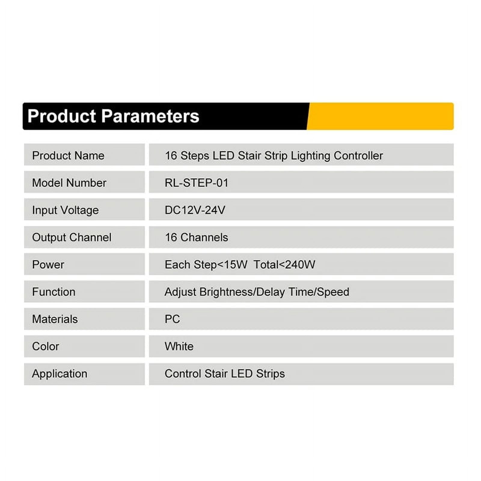 16 Channels Led Stair Light Staircase Controller 2 PIR for Indoor Flexible LED COB Strip Light Without Remote Control
