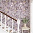 thumbnail image 2 of S4Sassy Peel & Stick Vinyl Wallpaper, Urban Chic Floral Geometric Print Contact Paper Waterproof- Purple, 25"X 360", Removable Modern Wall Covering For Home Decor In Bedrooms & Areas, Renter Space, 2 of 4