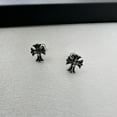 thumbnail image 2 of Screw-Back Cross Stud Earrings for Men Women,Streetwear Hip Hop Unisex Style, 2 of 6