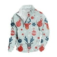 thumbnail image 2 of Jjayotai Mens Christmas Sweatshirt, Trendy Xmas Elk Graphic Sweatshirts, Long Sleeve Stand Collar 1/4 Zip Pullover Tops Multicolor-13 XXXL, 2 of 3