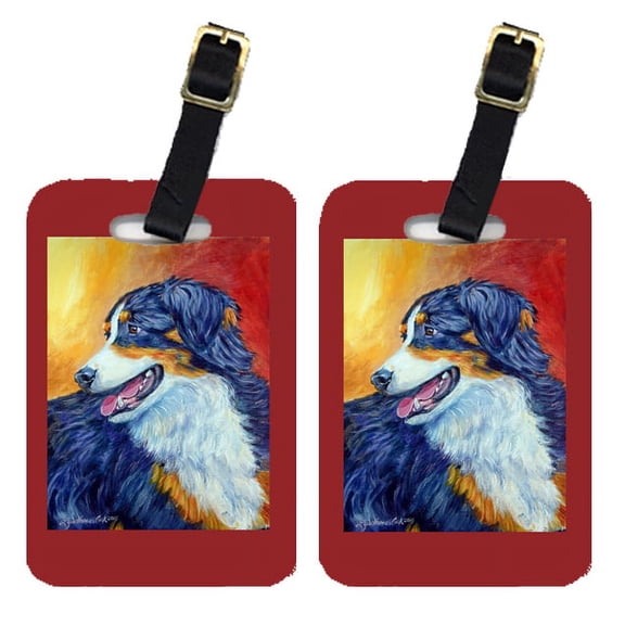 Carolines Treasures 7288BT Pair of 2 Australian Shepherd Luggage Tags