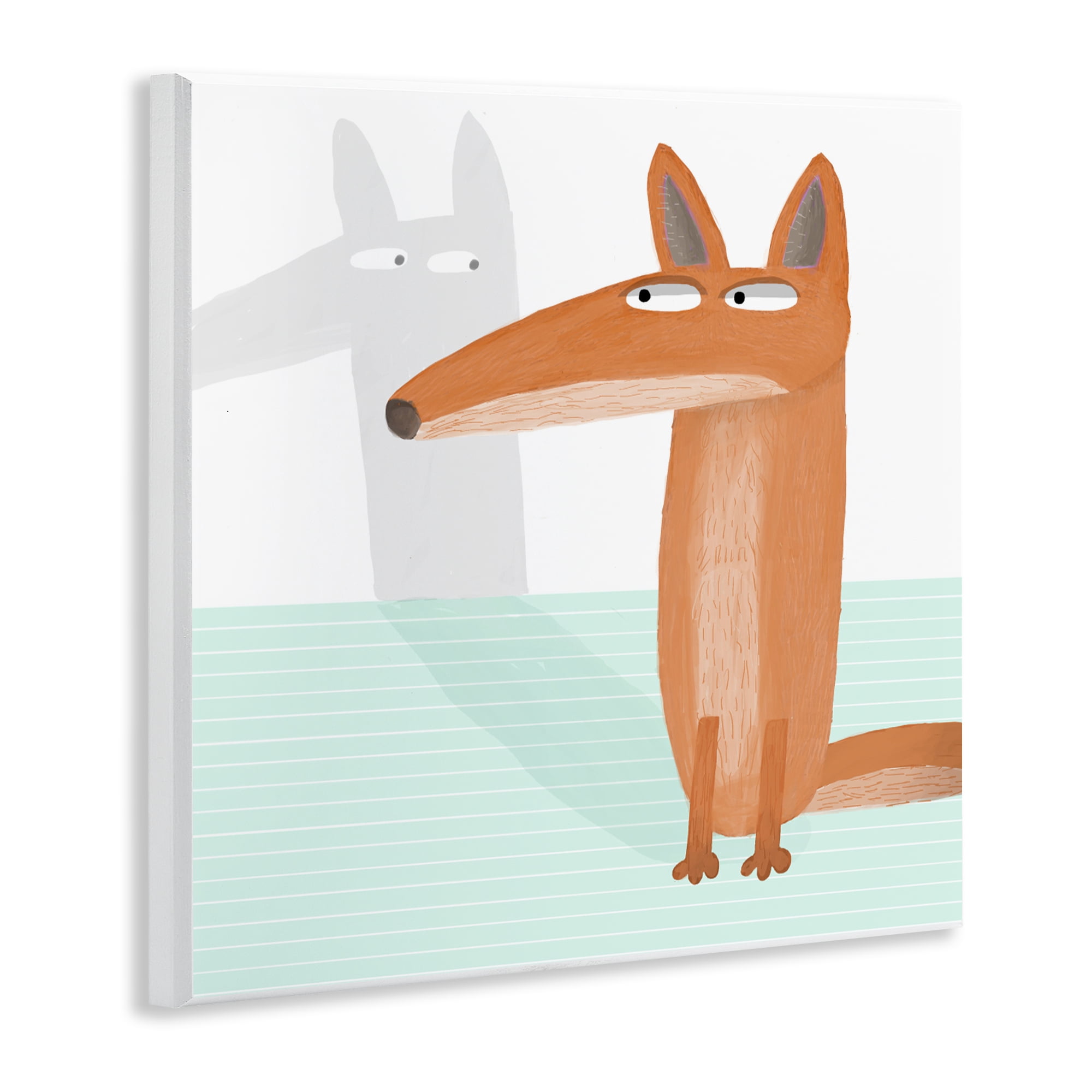Stupell Industries Whimsical Fox Shadow Wall Plaque Art, design by Carla Daly