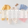 thumbnail image 4 of KPOPLK Baby Girl Organic Cotton Pajamas Roundneck Preemie Bodysuit Newborn One Piece Outfit Long Sleeve Sleepwear 3 6 9 12 18 Months Size 2-4 Months,Blue, 4 of 8