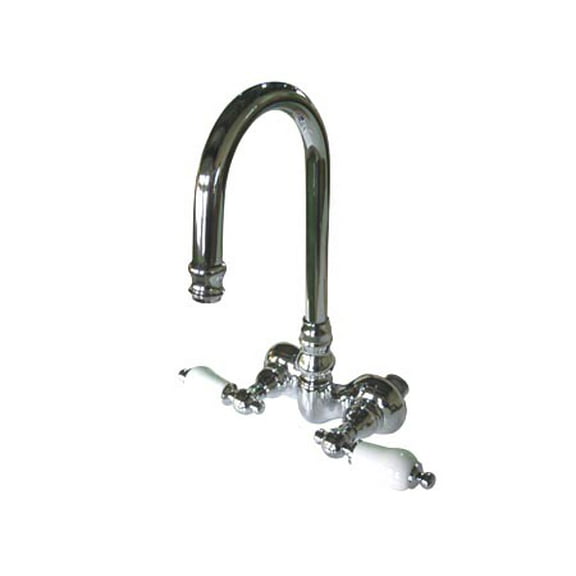 Elements Of Design Dt0721pl Double Handle Wall Mounted Clawfoot Tub Filler - Chrome