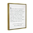 thumbnail image 3 of Stupell Industries I'll Always Be With You A.A. Milne Metallic Gold Framed Floating Canvas Wall Art, 16x20, by Lettered and Lined, 3 of 9