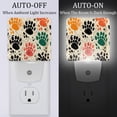thumbnail image 2 of Paw prints LED Square Night Lights - Stylish and Functional Nightlight for Better Sleep - Energy Saving Plug-in Wall Light with Auto Sensor, 2 of 6