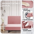 thumbnail image 5 of JIATER Futon Slipcovers Stretch Armless Futon Bed Covers Machine Washable Furniture Protector,Gray Rose, 5 of 7