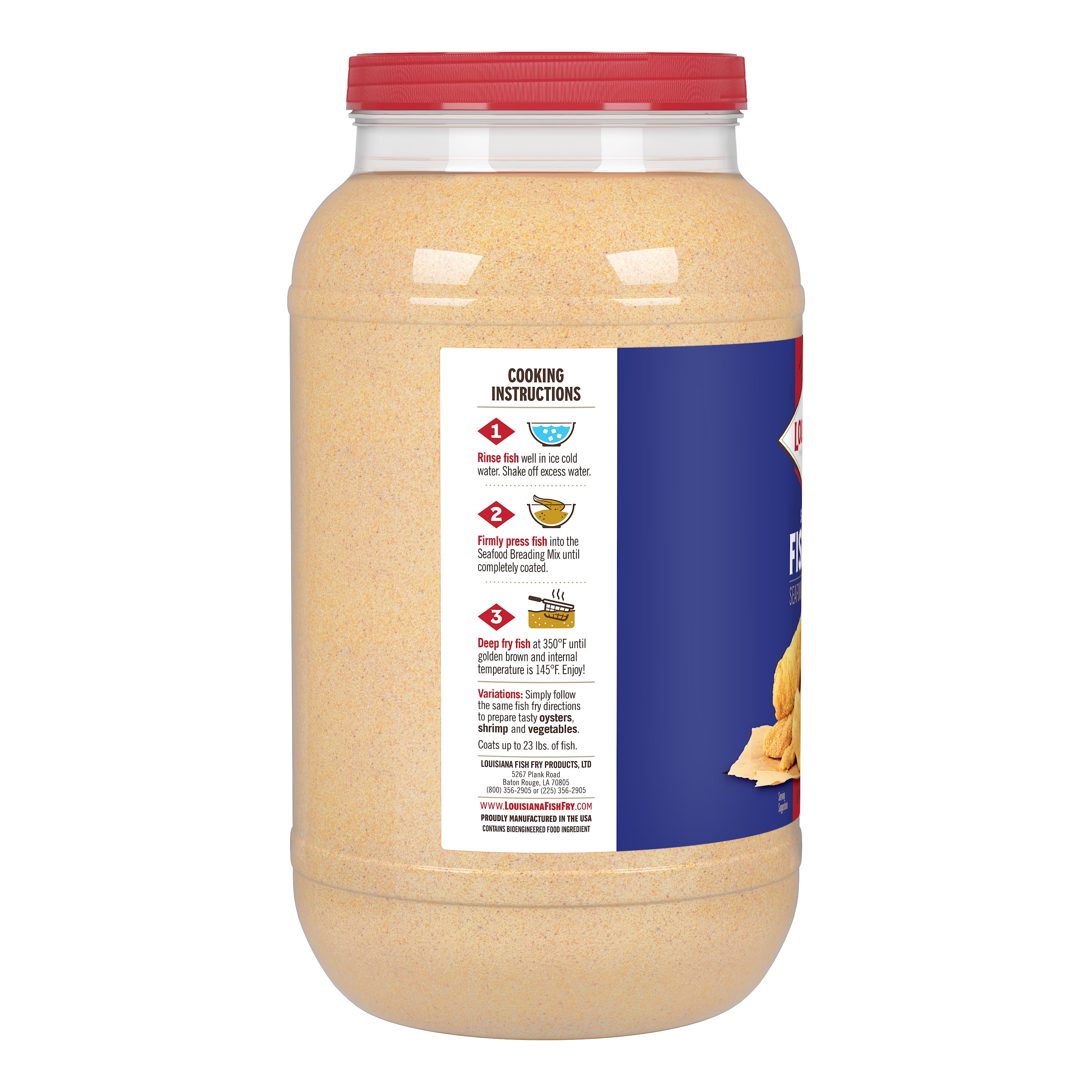 (2 pack) Louisiana Fish Fry Products Seasoned Coating Mix for Seafood, Crispy Texture, Dry Food Form, 5.75 lb Jug