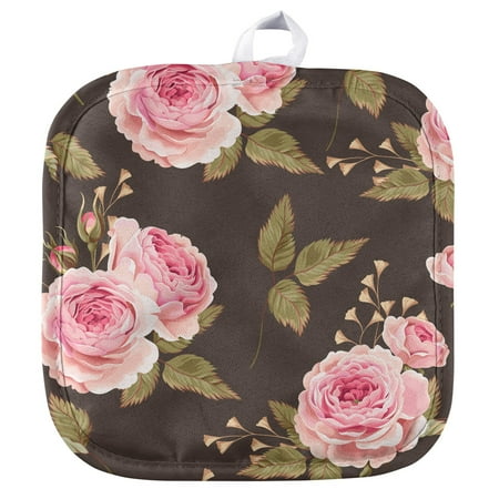 

Pink Floral Flowers Pattern Pot Holder for Indoor/Outdoor Kitchen and BBQ