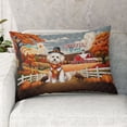 thumbnail image 2 of Thanksgiving Bichon Frise Pilgrim Grateful, Thankful, Blessed Fall Welcome Quilt Pillowcase Bichons Dog Lovers Gifts Idea Throw Pillow Cover Bed Home Decor - 00021, 2 of 5