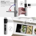 thumbnail image 3 of Robinet de Cuisine Élégant à Poignée Unique 20 7⁄8 Pouces Ht en Acier Inoxydable Brossé avec Tuyau à Bec Blanc Trois Modes K-140H, 3 of 9