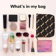 thumbnail image 3 of Makeup Bag Small Cosmetic Bags for Women Travel Toiletry Bag Zipper Pouch Purse Organizer Pouches, Trumpet Musical Instrument Retro, 3 of 7