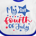 thumbnail image 4 of Inktastic My 1st 4th of July with Stars Boys or Girls Baby Bib, 4 of 4