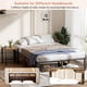 thumbnail image 5 of Iron Bed Frame with Bedside Table Iron Bed Base with Storage Table Metal Bed Frame with Wood Bedside Desk 24 Reinforced Slats Baking Finish Black Bed Frame for Bedroom Home Apartment, 5 of 11