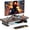 Black Walnut - Black Legs, variant on Monitor Stand - 24 Inch Wood Monitor Stand Riser, 220 Pounds Load Capacity Desk Monitor Riser for Laptop/PC/Printer, Desktop Stands Organizer for Home Office