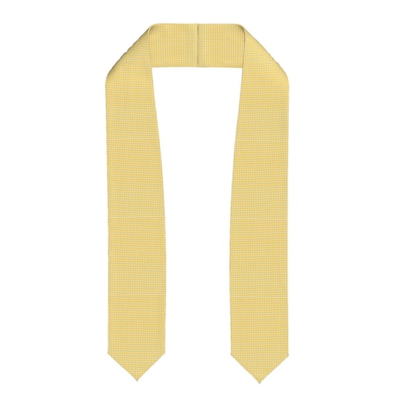 Fuzoiu Yellow Gingham Print Graduation Sash,Graduation Stole,Unisex Adult Graduation Stole Shawl 91" Long,for Academic Commencements Shawl-Flattened