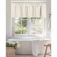 thumbnail image 4 of Valance Curtains for Windows Cream Kitchen Curtians Window Treatment Solid Color Topper Curtain Rod Pocket Valances for Kitchen Bathroom Living Room 60x18in, 4 of 9