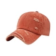 thumbnail image 2 of Unisex Vintage Hat for Men and Women Distressed Baseball Cap Dad Hats Adjustable Washed Mens Plain Caps Orange One Size, 2 of 4