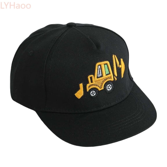 LYHaoo Boys Hat Children Baseball Cap Summer Cartoon Prints Caps Car Girls Trucker Kids Sun Kids Hat Baseball Hat,Black