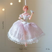 Uxgjfwu Christmas Ornament Ballet Girl Simulation Yarn Skirt Performer Hanging Pendant for Xmas Tree Home Festive Decor