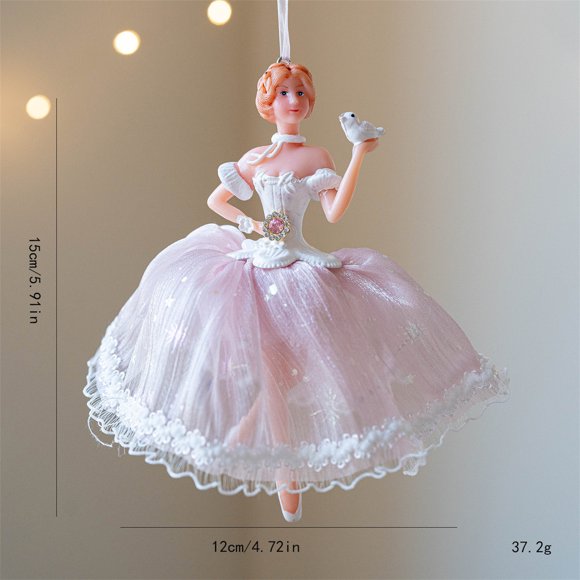 Seyotauo Cute Girl Pendant Christmas Ornament Simulation Yarn Skirt Performer Pendant Delicate Festive Decoration Christmas Tree Ornaments Indoor Holiday Decor Idea For Christmas Season Decor