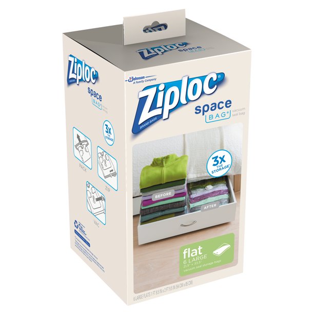 Ziploc Space Bag Vacuum Bag Large 6 Ct