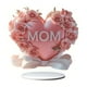 thumbnail image 2 of Decoraciones de mesa para el Día de la Madre, placa acrílica de 20 cm, letreros con rosas y corazones rosas para la mejor mamá de la historia, decoración de granja familiar., 2 of 6