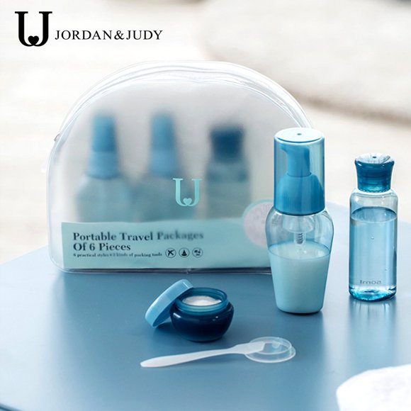 Judy Travel Bottle Set 9 PCS Leakproof Toiletries Containers Portable Refillable Cosmetic Bottle Set for Women and Men 9 Pack Set
