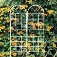 thumbnail image 3 of 2 Pack Large Garden Trellis 72"H x 19.6" W Heavy Duty Rustproof White Iron Plant Trellis for Potted Plant Support Metal Climbing Rose Trellis Vine Vegetable Cucumber, 3 of 6