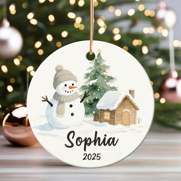 Herunwer Snowman Christmas Ornament 2025, Xmas Ornament Gifts, Cute Snowman Ornament, Winter Snowman Ornament, Customized Snowman Ornament for Xmas Tree Decor