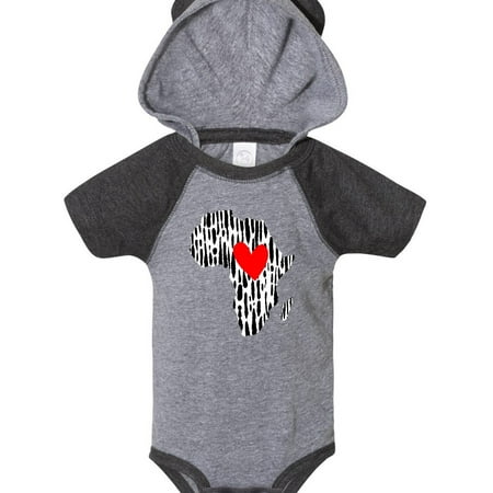 

Inktastic Black History Month Ink Print African Heart Gift Baby Boy or Baby Girl Bodysuit