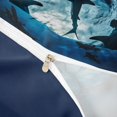 thumbnail image 4 of meiyoeat Cartoon Ocean Shark Twin Duvet Cover for Boys, Moonlight Undersea Animal Twin Bedding, Dark Blue, Blue Reversible, 2-Piece, 1 Duvet Cover and 1 Pillowcase, 4 of 6