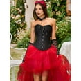 thumbnail image 4 of Tops de Corsé para Mujer, Lencería Moldeadora con Bustier, Body Push Up con Cintura de Encaje Negro S, 4 of 10