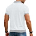 thumbnail image 4 of LTTVQM Men's Zipper Polo Shirts Spring Summer Short Sleeve Casual Shirt Athletic Work Classic Golf Tops White L, 4 of 4