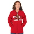 thumbnail image 4 of Bet Giraffe I Love You Funny Zip Hoodie Sweatshirt Women Brisco Brands M, 4 of 6
