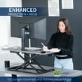 thumbnail image 5 of VIVO Height Adjustable 42" Standing Desk Monitor Riser, Gray Top, Black Frame, 5 of 9