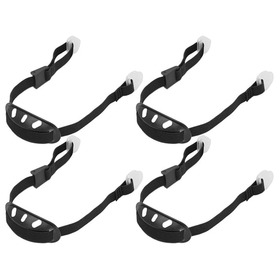 Universal Helmet Chin Strap, Black Elastic Chin Strap and Multi-Point Adjustable Chin Cup 4pcs