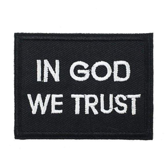 Cute-Patch Patch Brodé " in God We Trust" à Repasser et à Coudre