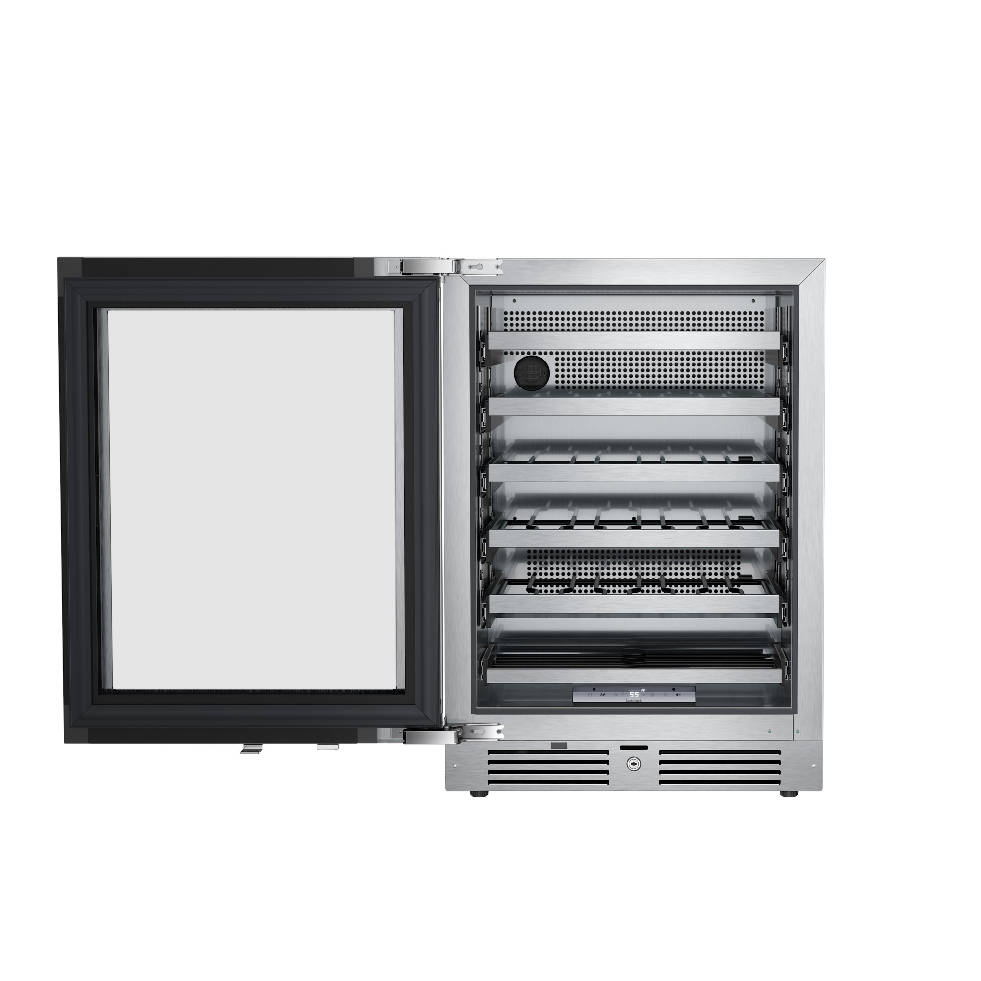Landmark L3024ui1w-Lh 24" Wide 44 Bottle Capacity Single Zone Wine Cooler - Stainless