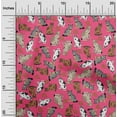 thumbnail image 1 of oneOone Viscose Jersey Magenta Fabric Cat Sewing Material Print Fabric By The Yard 60 Inch Wide-RVY, 1 of 5