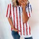 thumbnail image 2 of Blusa informal de manga corta con cuello redondo y hombros descubiertos para mujer Fridja  hjk3762, 2 of 5