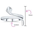thumbnail image 3 of Bling Jewelry Womens Stackable Midi 1MM Wrap Band Snake Ring Gold Plated .925 Sterling Silver, 3 of 7