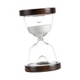 thumbnail image 3 of Reloj de arena con tapa de madera y base de madera, temporizador de 15 minutos de precisión para oficina y hogar. sin marrón claro, 3 of 6
